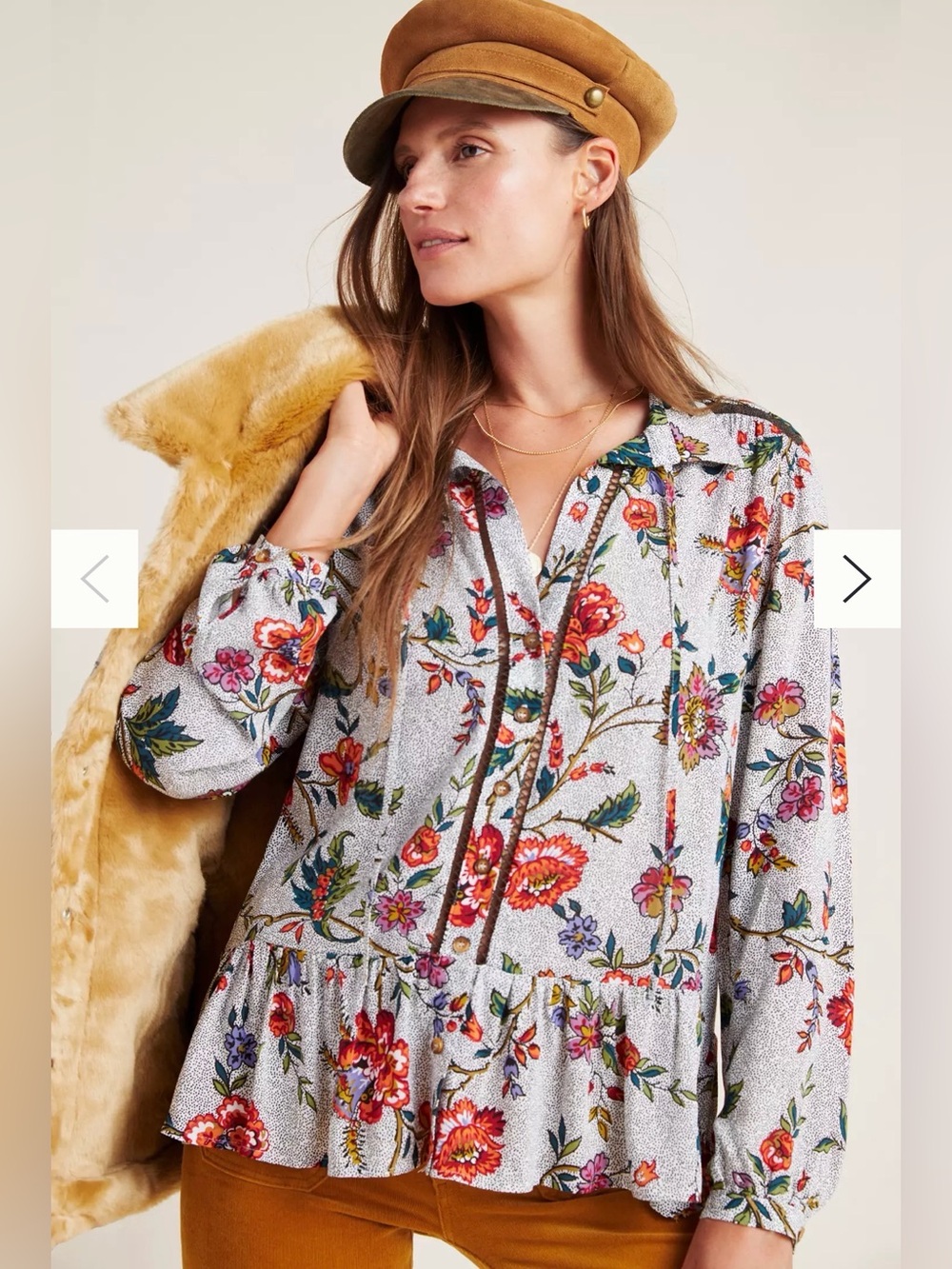Anthropologie Maeve Janie Peasant Blouse Size 12